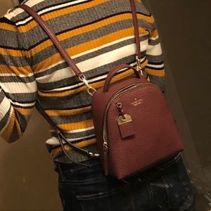 Kate spade burgundy back pack / crossbody